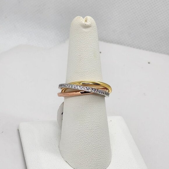 Jewelry - Brand New Sterling Silver 925 Tri Color Ring